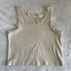 brandy melville cream lace tank